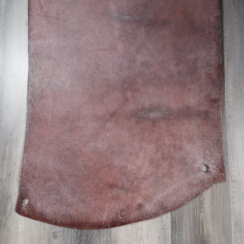 Oak Bark Bridle Butt w/ Crosshatch Print - Australian Nut